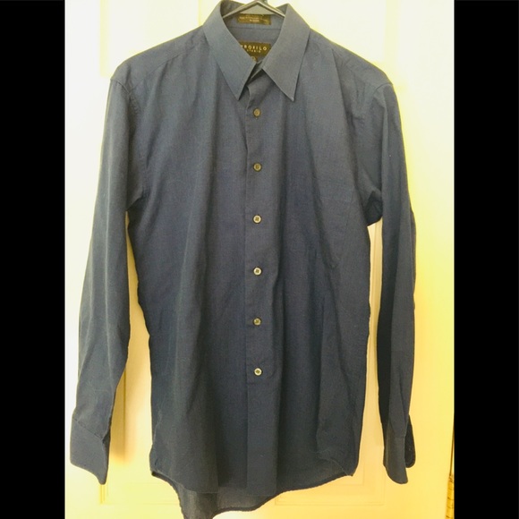 Dress shirt, long sleeve, navy - Picture 1 of 3